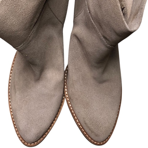 Free People X Matisse Shamus Slouch Suede Boots Wo's 9 Beige Tan Western Boho - Picture 3 of 8